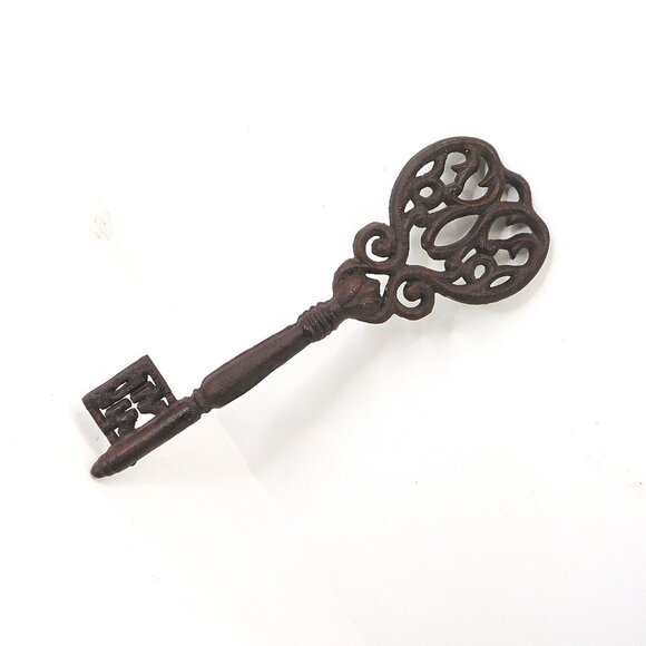 Large Cast Iron Skeleton Key Decorative Wall Décor 12" - Picture 2 of 6